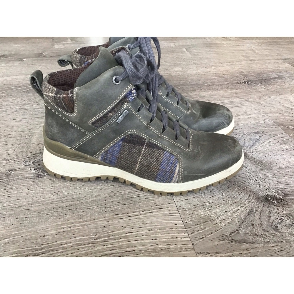 Bionico Ortholite Green Leather Wool Winter Lace Up All Weather Boots Womens 9M